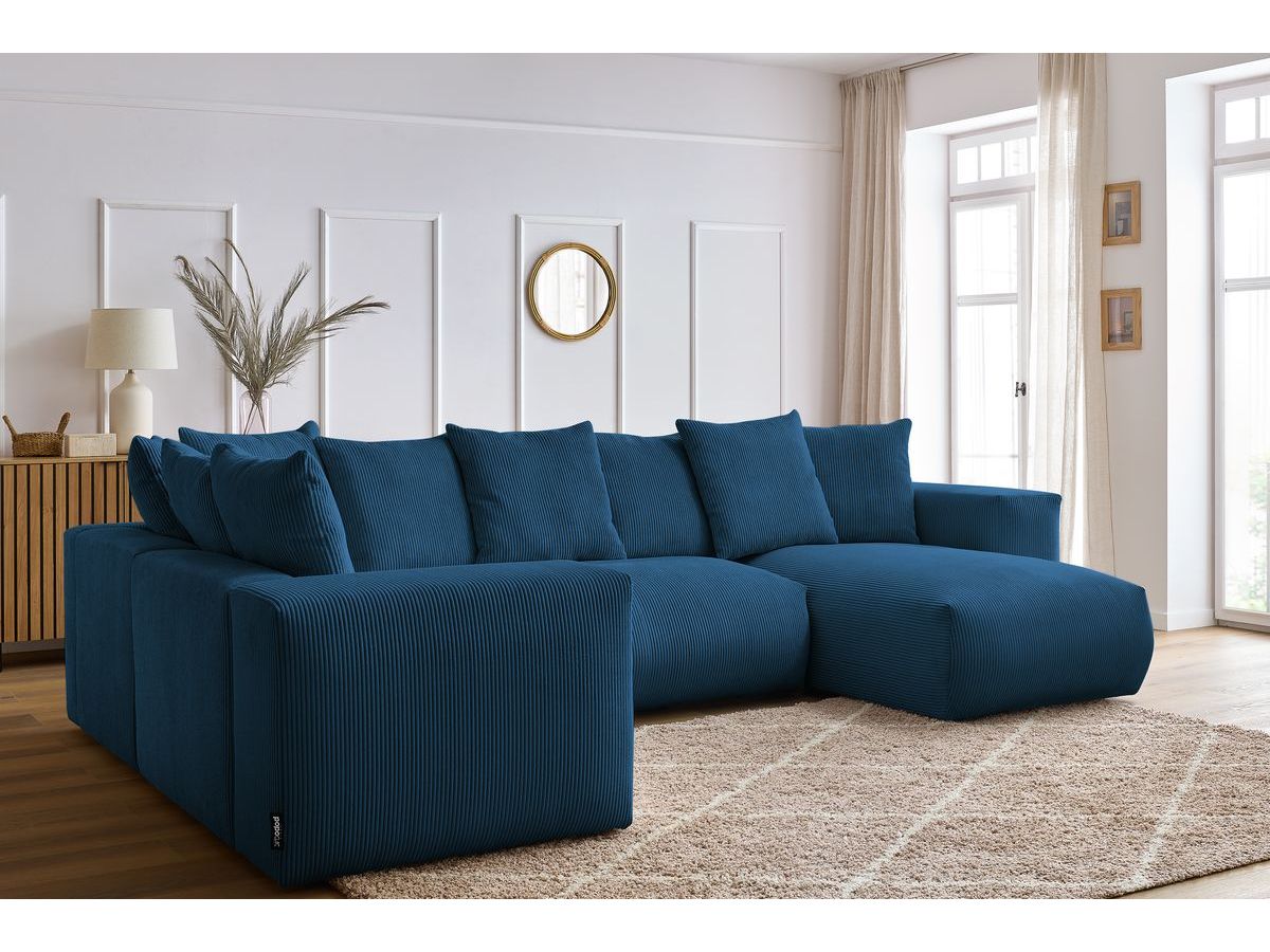 VOLTAIRE modulaire vaste panoramische bank 1 chaise longue, 1 2-zits fauteuil, 1 hoek, 1 1-zits fauteuil
