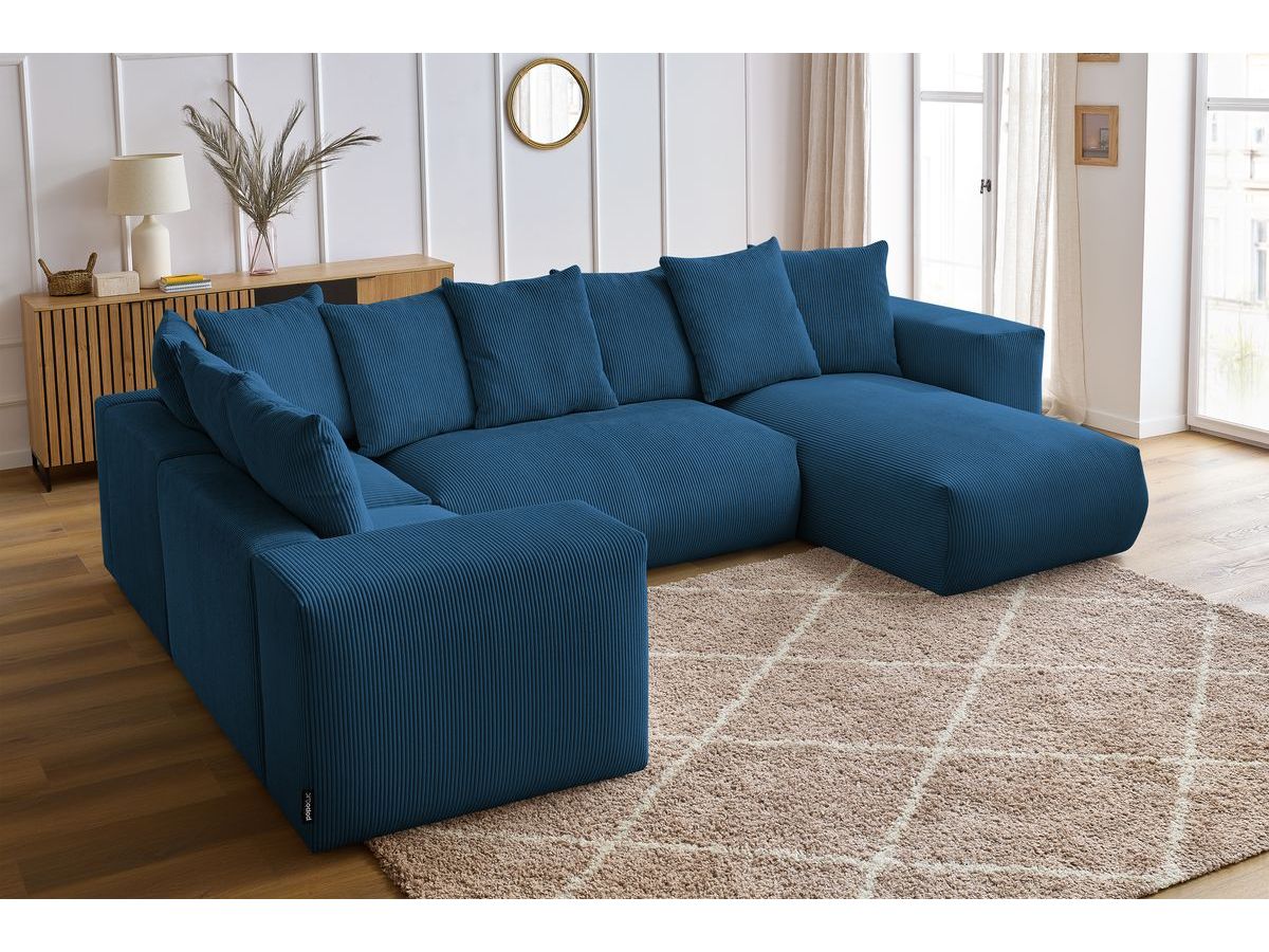 VOLTAIRE modulaire vaste panoramische bank 1 chaise longue, 1 2-zits fauteuil, 1 hoek, 1 1-zits fauteuil