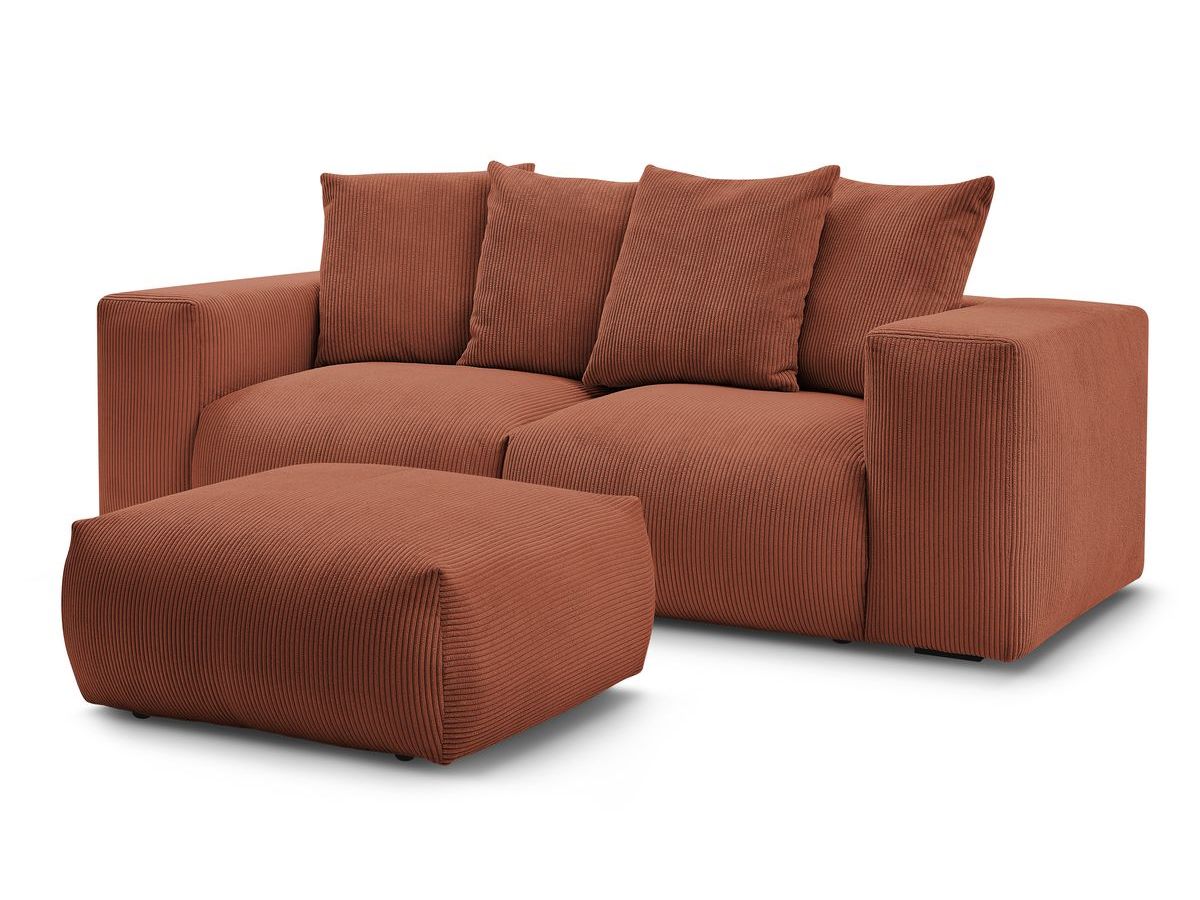 Canapé droit fixe modulable VOLTAIRE avec pouf