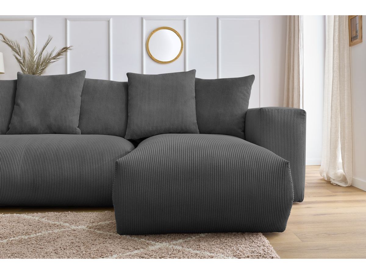 VOLTAIRE modulaire vaste panoramische bank 1 chaise longue, 1 2-zits fauteuil, 1 hoek, 1 1-zits fauteuil