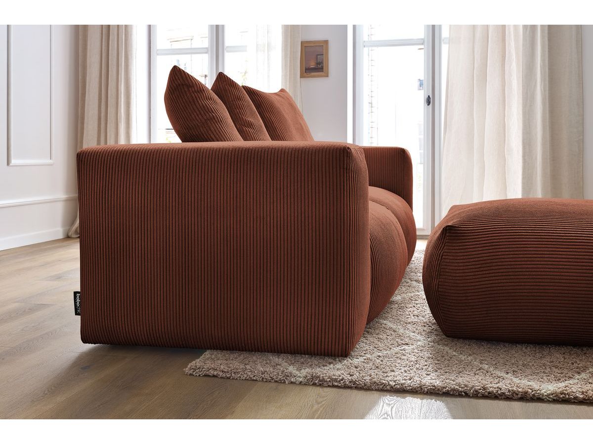 Canapé droit fixe modulable VOLTAIRE avec pouf