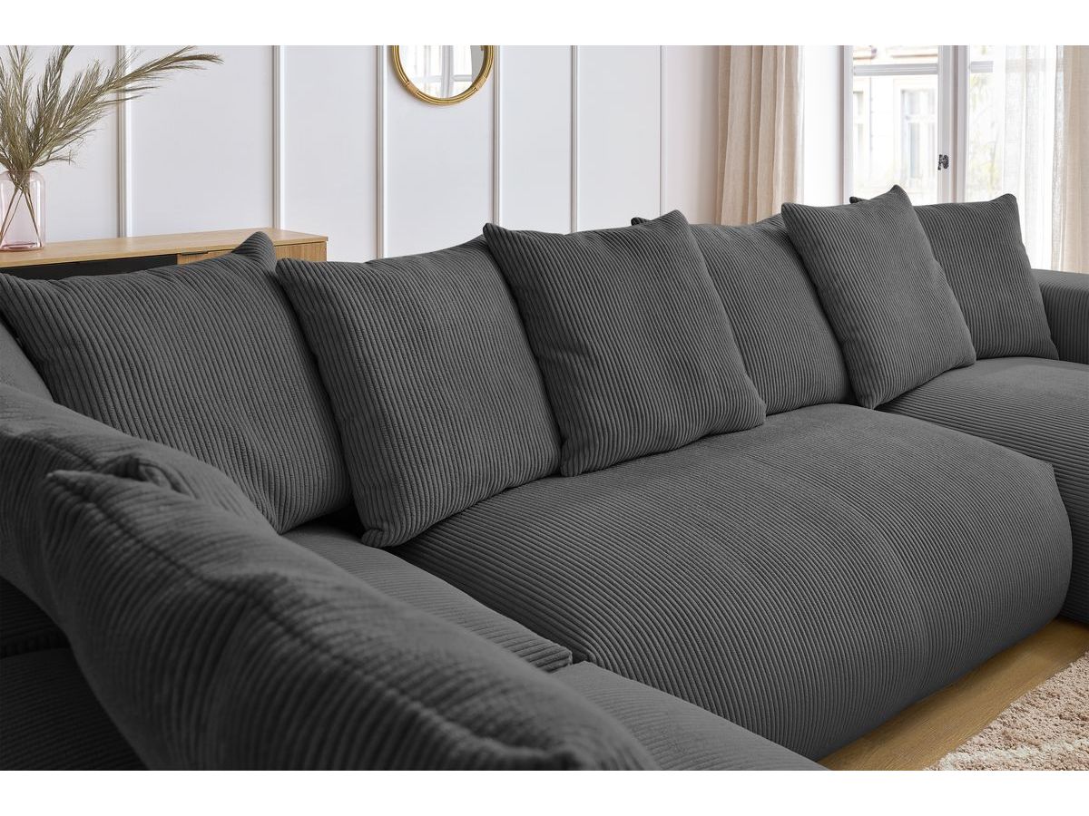 VOLTAIRE modulaire vaste panoramische bank 1 chaise longue, 1 2-zits fauteuil, 1 hoek, 1 1-zits fauteuil