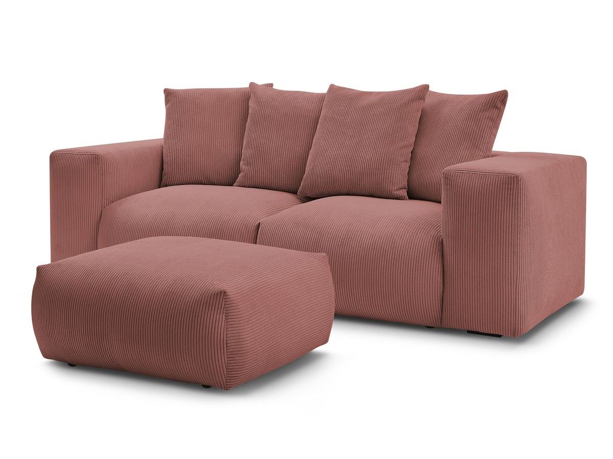 VOLTAIRE vaste modulaire rechte bank met poef