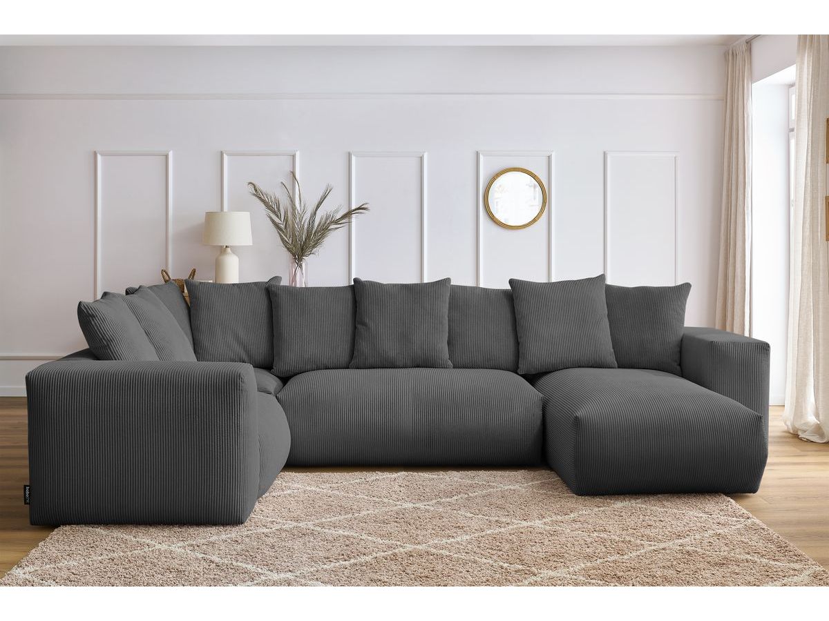 VOLTAIRE modulaire vaste panoramische bank 1 chaise longue, 1 2-zits fauteuil, 1 hoek, 1 1-zits fauteuil