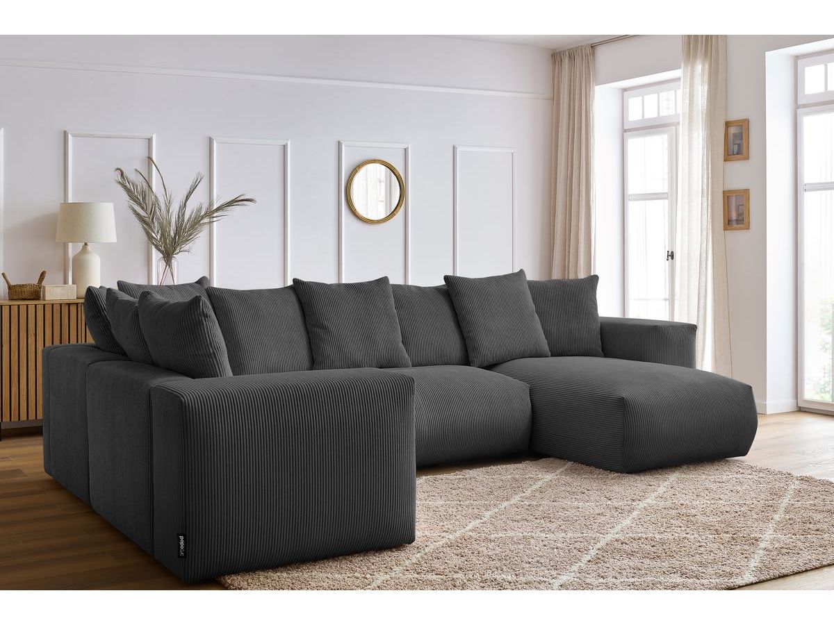 VOLTAIRE modulaire vaste panoramische bank 1 chaise longue, 1 2-zits fauteuil, 1 hoek, 1 1-zits fauteuil