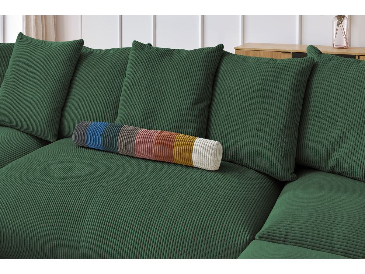 VOLTAIRE modulaire vaste panoramische bank met 1 chaise longue, 1 hoek, 2 fauteuils en 1 poef