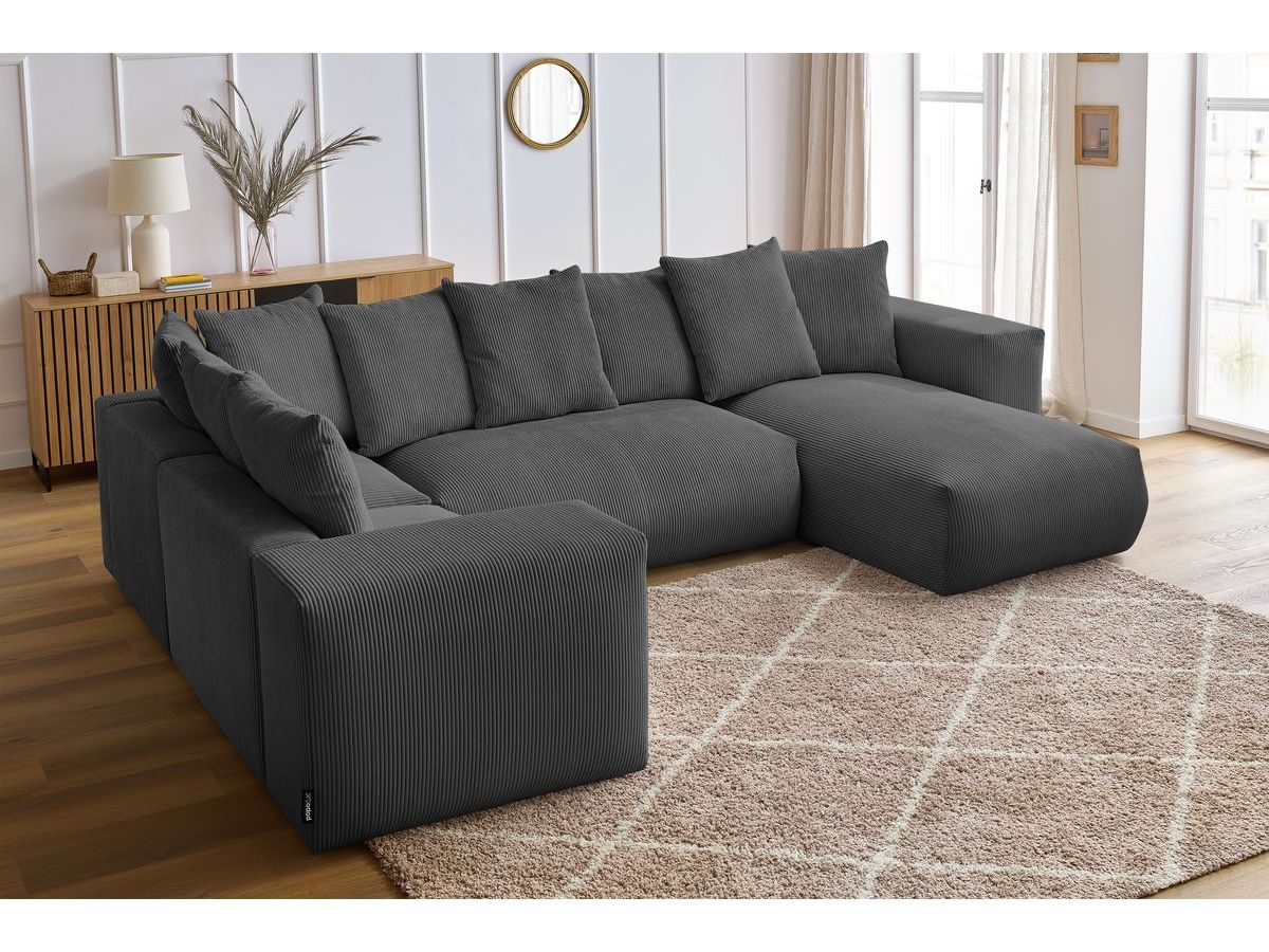 VOLTAIRE modulaire vaste panoramische bank 1 chaise longue, 1 2-zits fauteuil, 1 hoek, 1 1-zits fauteuil
