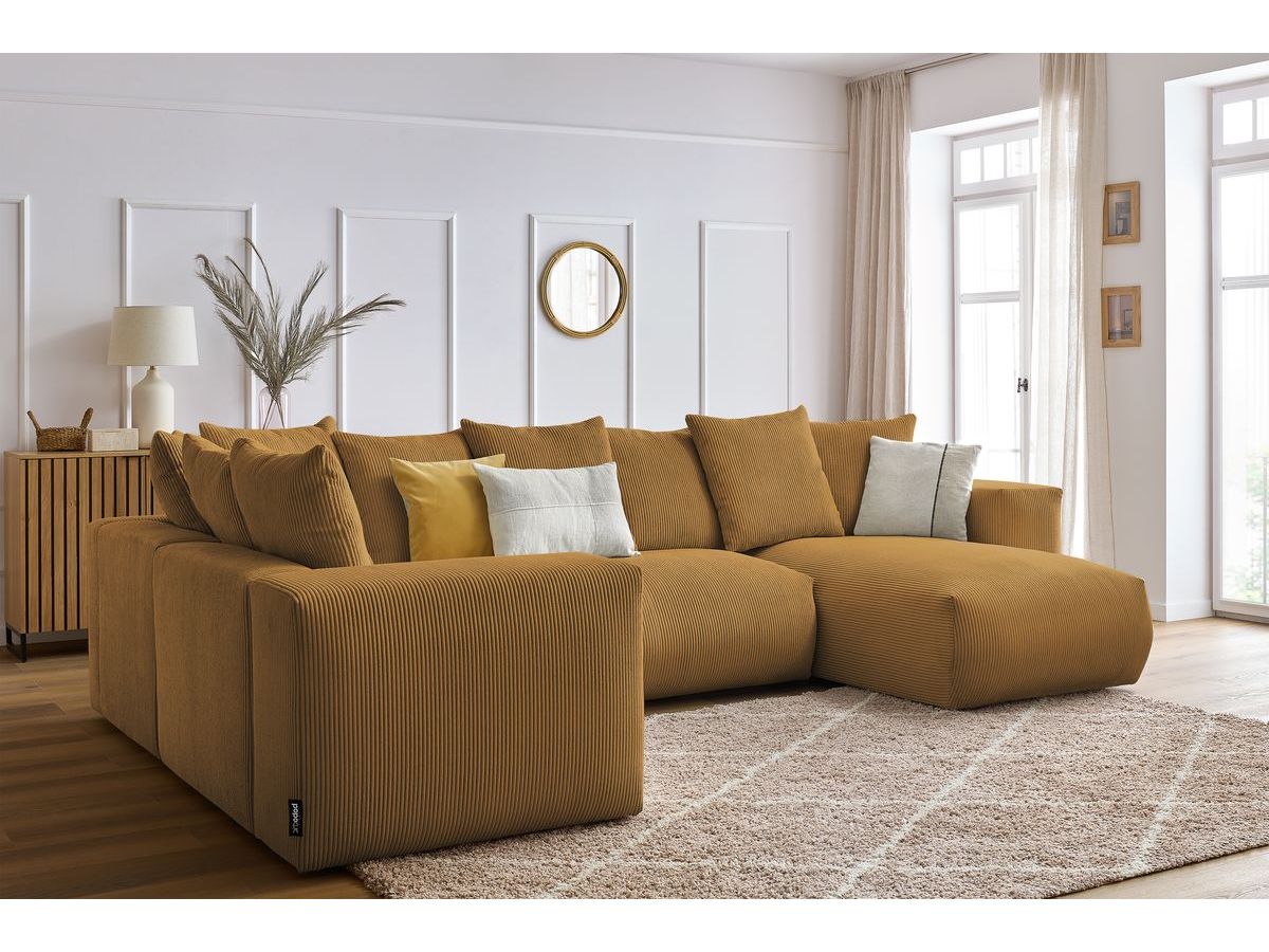 VOLTAIRE modulaire vaste panoramische bank 1 chaise longue, 1 2-zits fauteuil, 1 hoek, 1 1-zits fauteuil