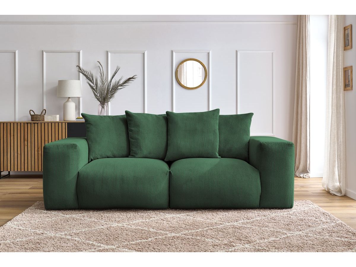 Canapé droit modulable VOLTAIRE vert — vue 5