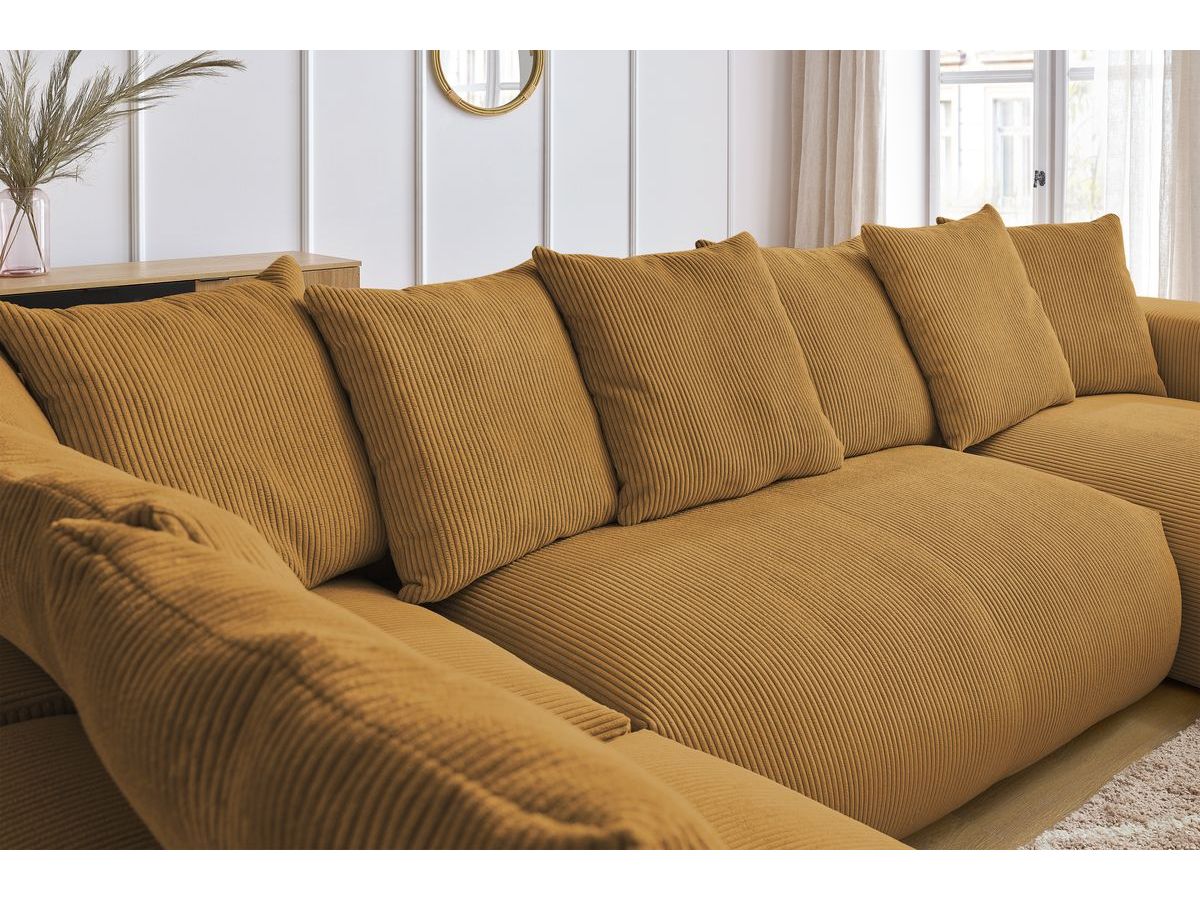 VOLTAIRE modulaire vaste panoramische bank 1 chaise longue, 1 2-zits fauteuil, 1 hoek, 1 1-zits fauteuil