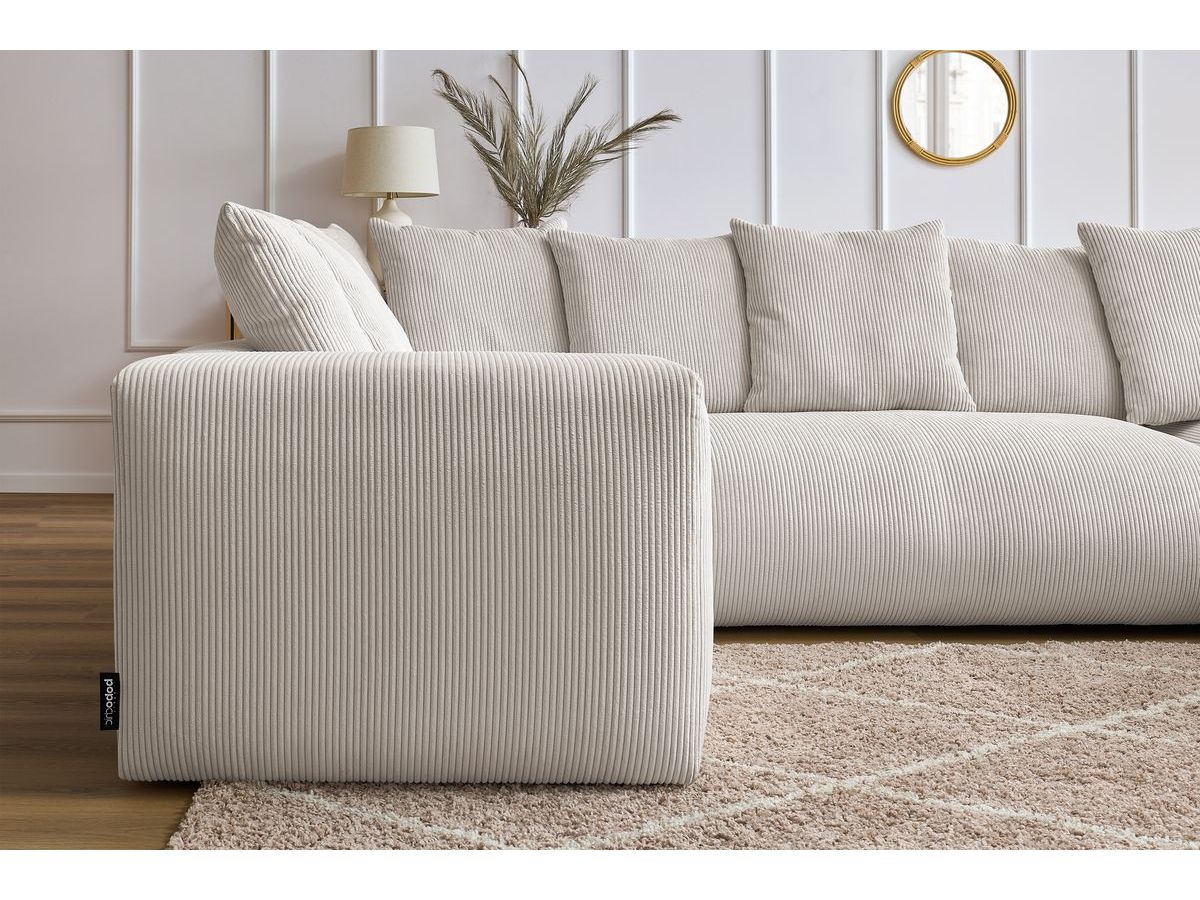 Canapé panoramique modulable VOLTAIRE beige 6 places — vue 5