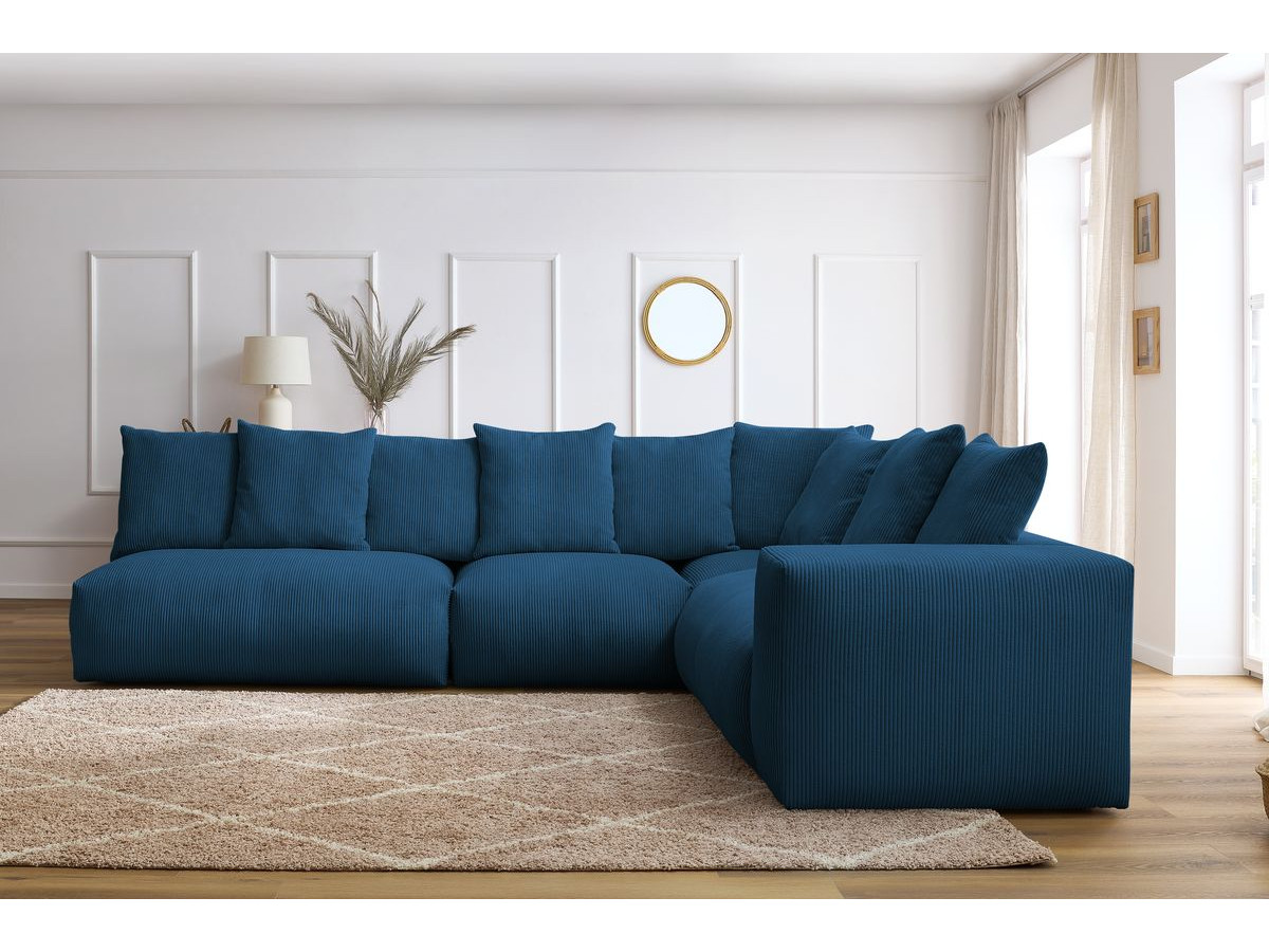 Canapé d'angle modulable VOLTAIRE bleu foncé — vue 5