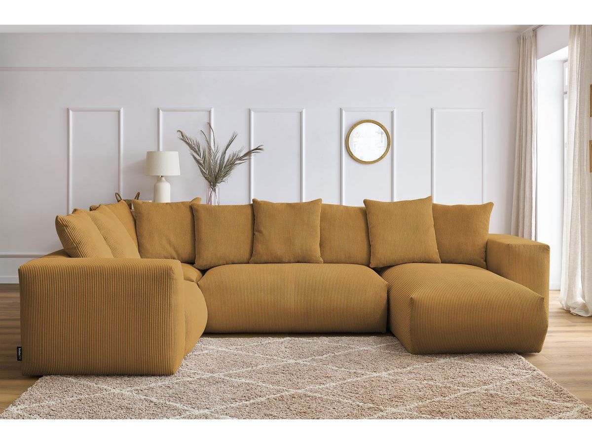 VOLTAIRE modulaire vaste panoramische bank 1 chaise longue, 1 2-zits fauteuil, 1 hoek, 1 1-zits fauteuil