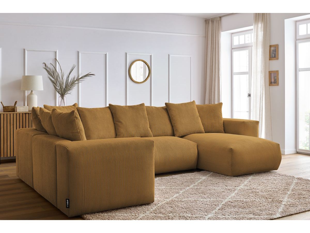 VOLTAIRE modulaire vaste panoramische bank 1 chaise longue, 1 2-zits fauteuil, 1 hoek, 1 1-zits fauteuil