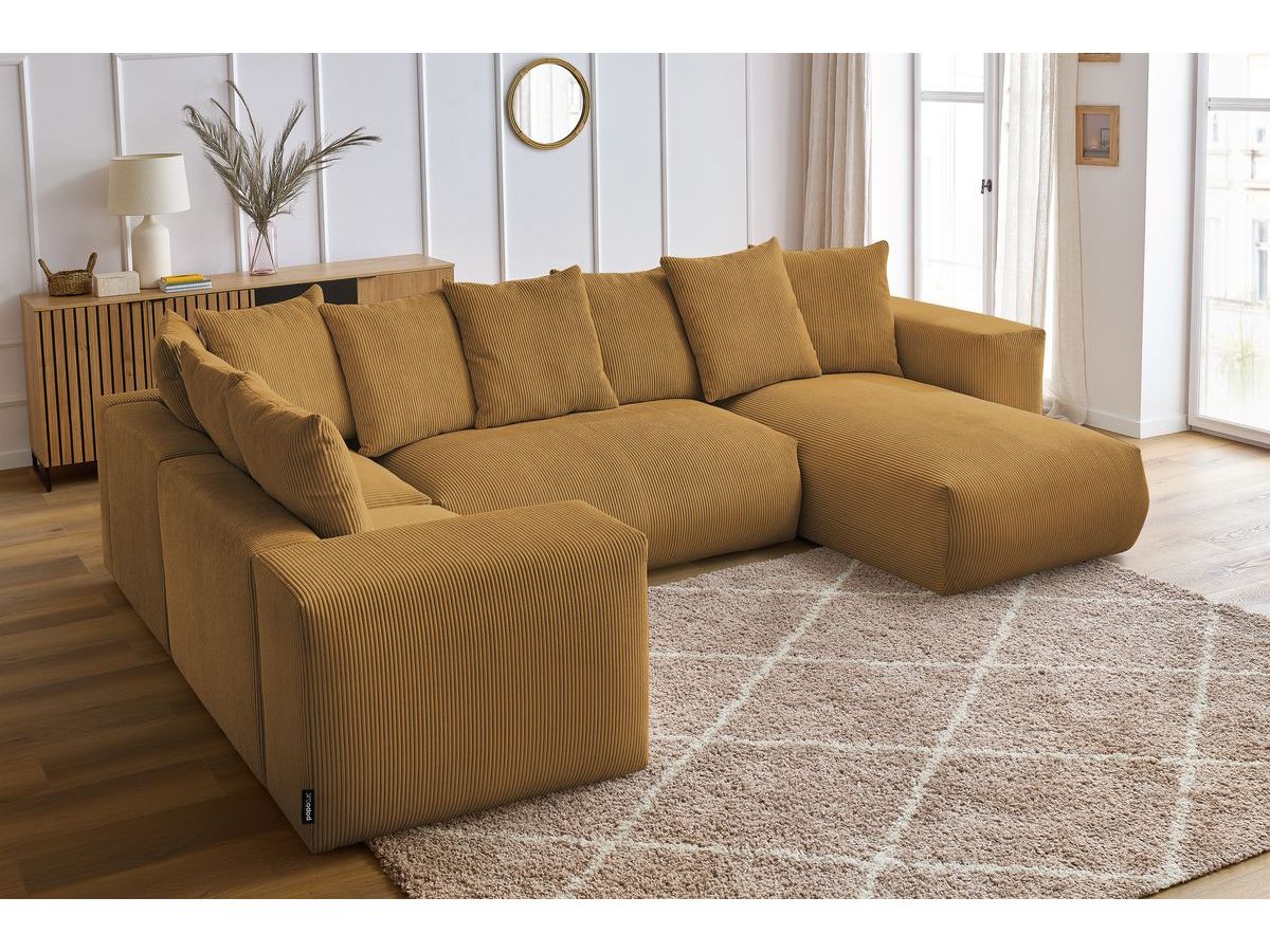 VOLTAIRE modulaire vaste panoramische bank 1 chaise longue, 1 2-zits fauteuil, 1 hoek, 1 1-zits fauteuil