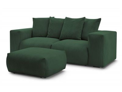 Canapé droit fixe modulable VOLTAIRE avec pouf