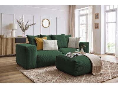 Canapé droit fixe modulable VOLTAIRE avec pouf