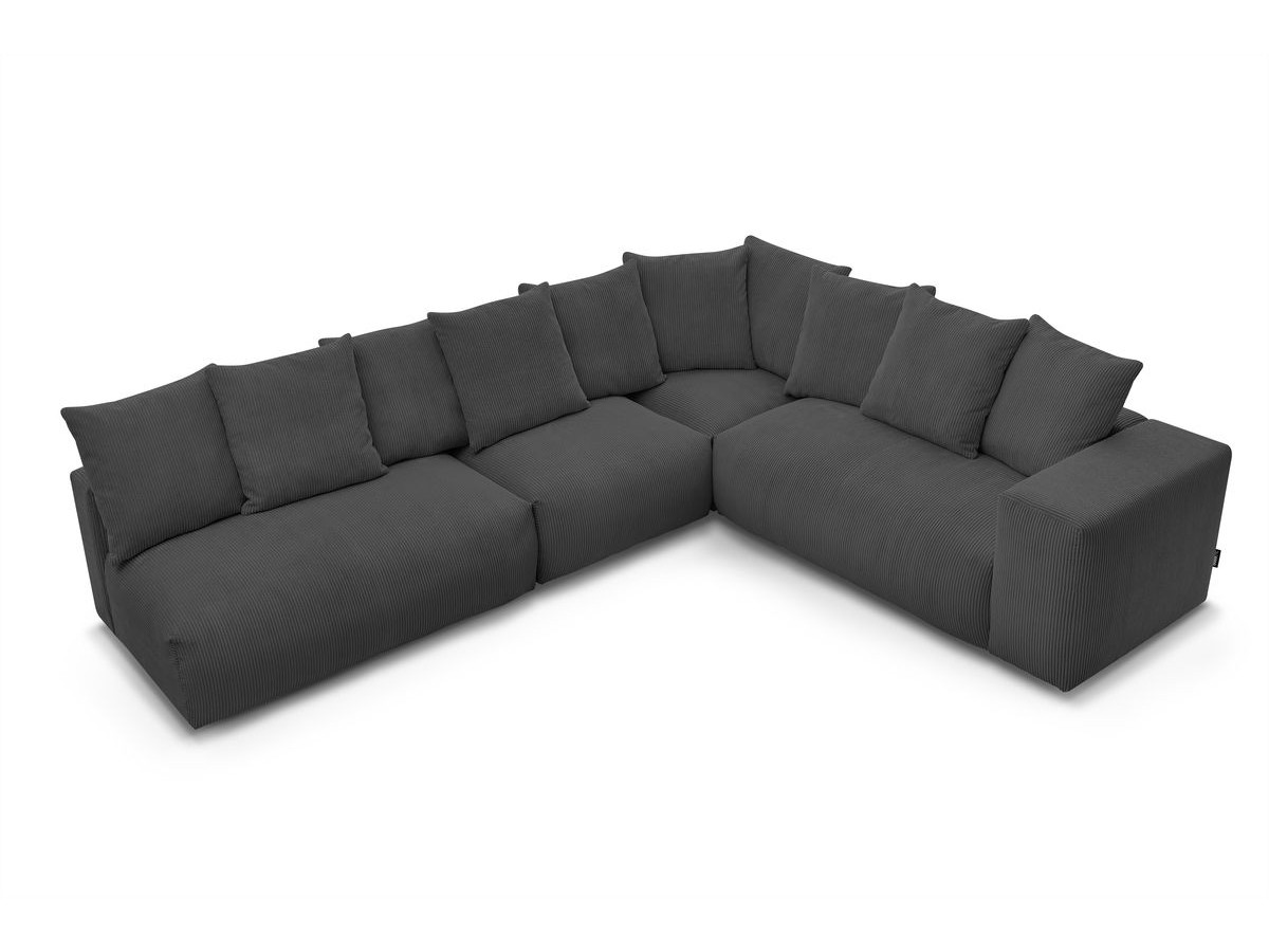 VOLTAIRE modulaire vaste hoekbank met 2 tweezitsfauteuils, 1 hoek- en 1 enkele fauteuil
