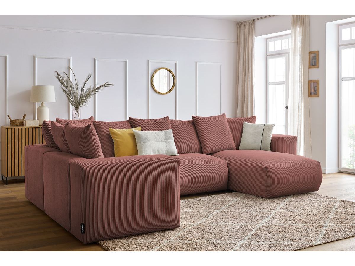 VOLTAIRE modulaire vaste panoramische bank 1 chaise longue, 1 2-zits fauteuil, 1 hoek, 1 1-zits fauteuil