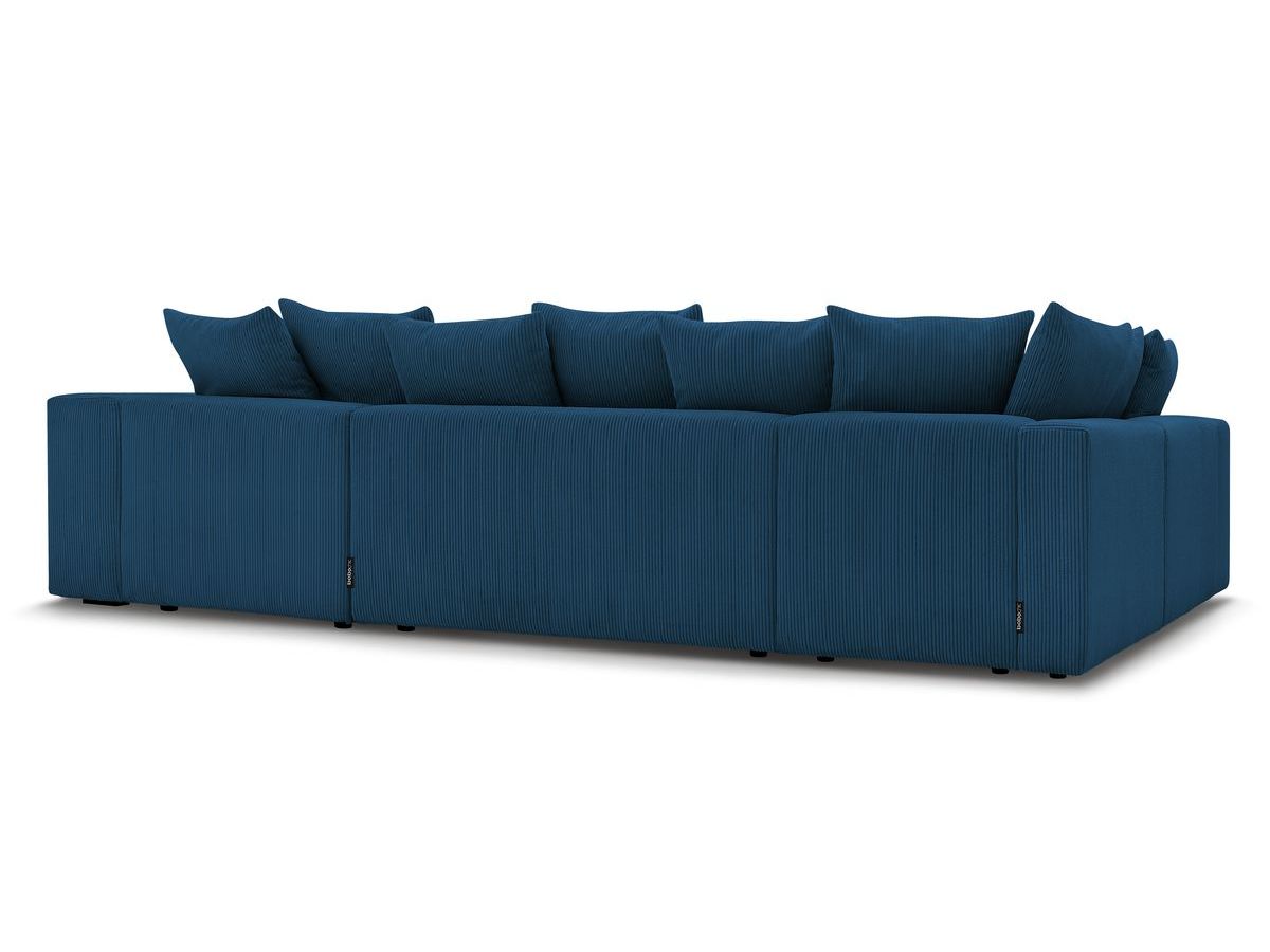 Canapé panoramique fixe modulable VOLTAIRE avec 1 méridienne, 1 angle, 2 chauffeuses et 1 pouf