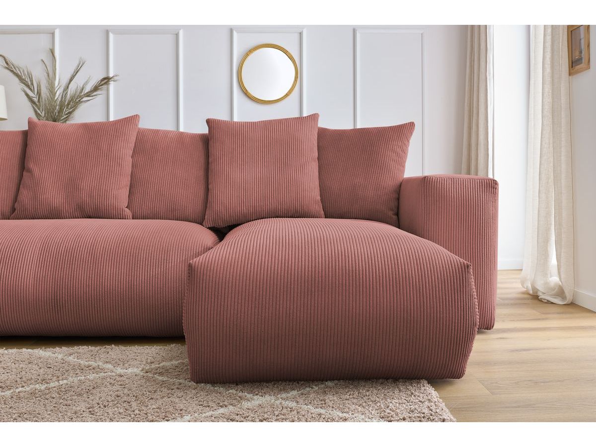 VOLTAIRE modulaire vaste panoramische bank 1 chaise longue, 1 2-zits fauteuil, 1 hoek, 1 1-zits fauteuil