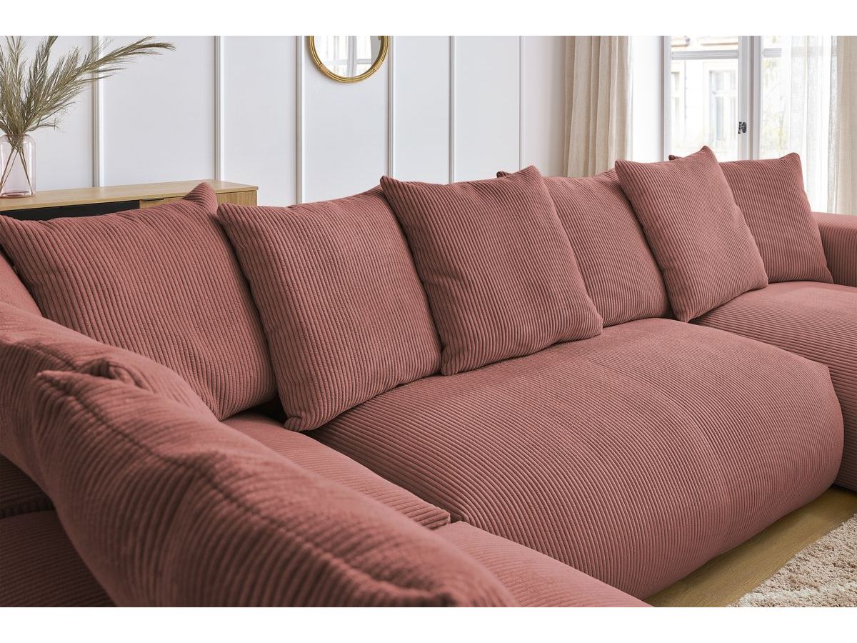 VOLTAIRE modulaire vaste panoramische bank 1 chaise longue, 1 2-zits fauteuil, 1 hoek, 1 1-zits fauteuil