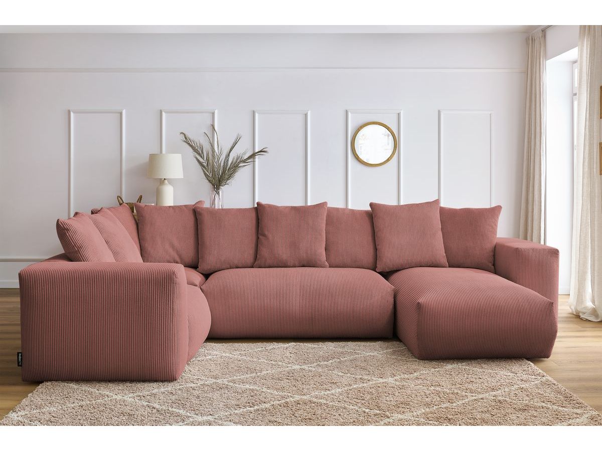 VOLTAIRE modulaire vaste panoramische bank 1 chaise longue, 1 2-zits fauteuil, 1 hoek, 1 1-zits fauteuil