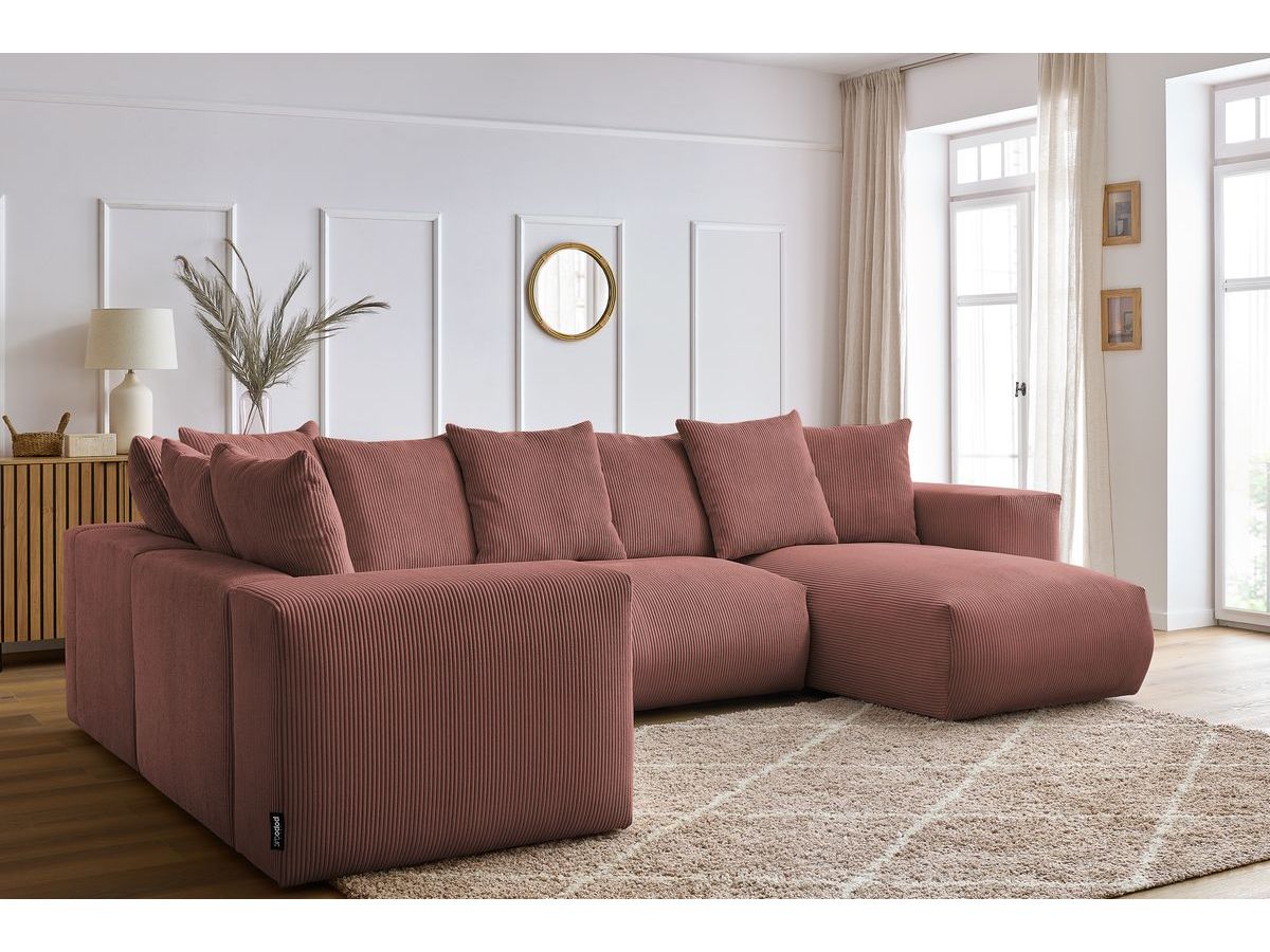 VOLTAIRE modulaire vaste panoramische bank 1 chaise longue, 1 2-zits fauteuil, 1 hoek, 1 1-zits fauteuil