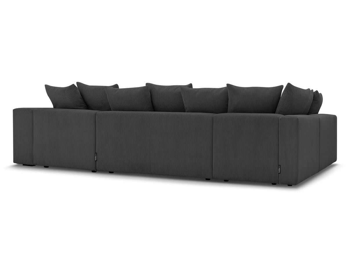 Canapé panoramique fixe modulable VOLTAIRE avec 1 méridienne, 1 angle, 2 chauffeuses et 1 pouf