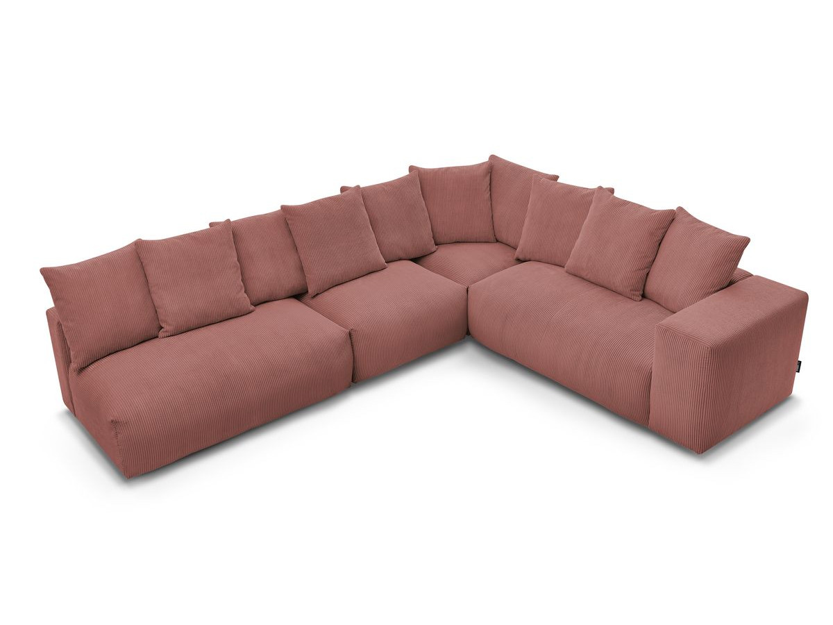 Canapé d'angle fixe modulable VOLTAIRE avec 2 chauffeuses 2 places, 1 angle et 1 chauffeuse 1 place