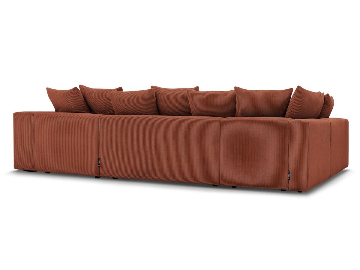 Canapé panoramique fixe modulable VOLTAIRE avec 1 méridienne, 1 angle, 2 chauffeuses et 1 pouf