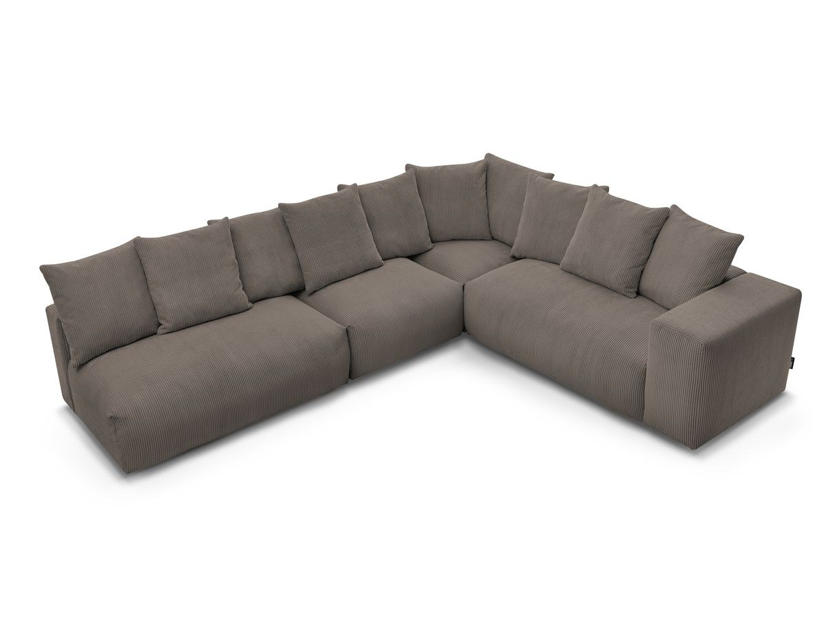 Canapé d'angle fixe modulable VOLTAIRE avec 2 chauffeuses 2 places, 1 angle et 1 chauffeuse 1 place