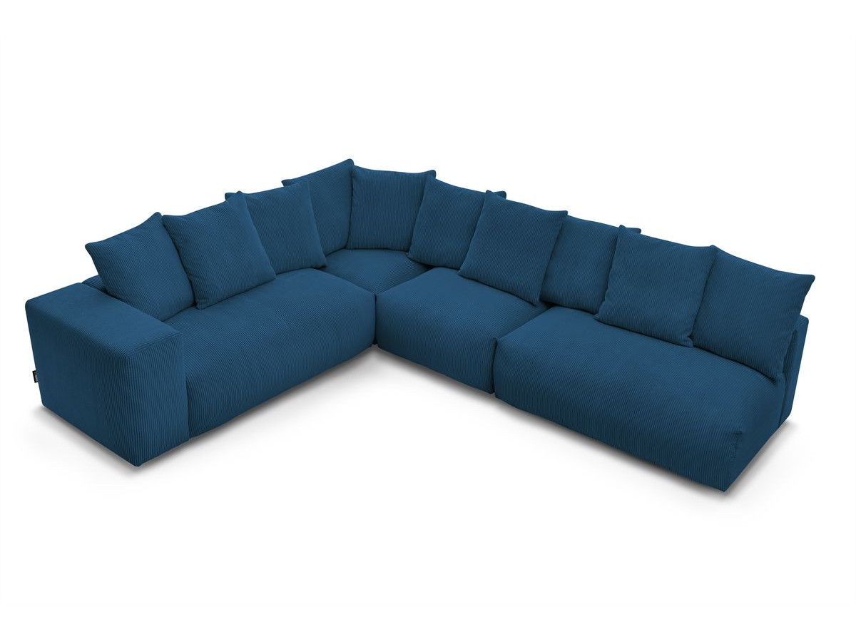Canapé d'angle fixe modulable VOLTAIRE avec 2 chauffeuses 2 places, 1 angle et 1 chauffeuse 1 place