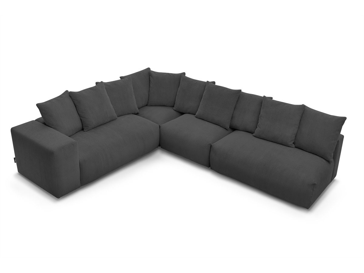 Canapé d'angle fixe modulable VOLTAIRE avec 2 chauffeuses 2 places, 1 angle et 1 chauffeuse 1 place