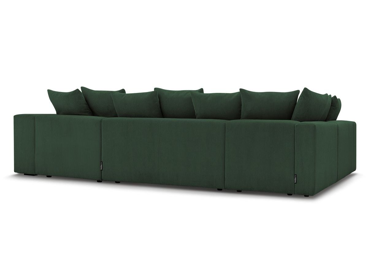 Canapé panoramique fixe modulable VOLTAIRE avec 1 méridienne, 1 angle, 2 chauffeuses et 1 pouf