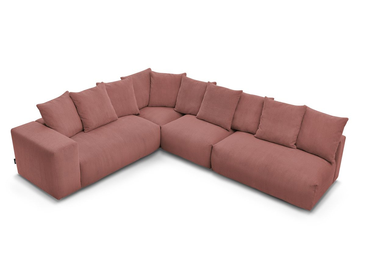 Canapé d'angle fixe modulable VOLTAIRE avec 2 chauffeuses 2 places, 1 angle et 1 chauffeuse 1 place