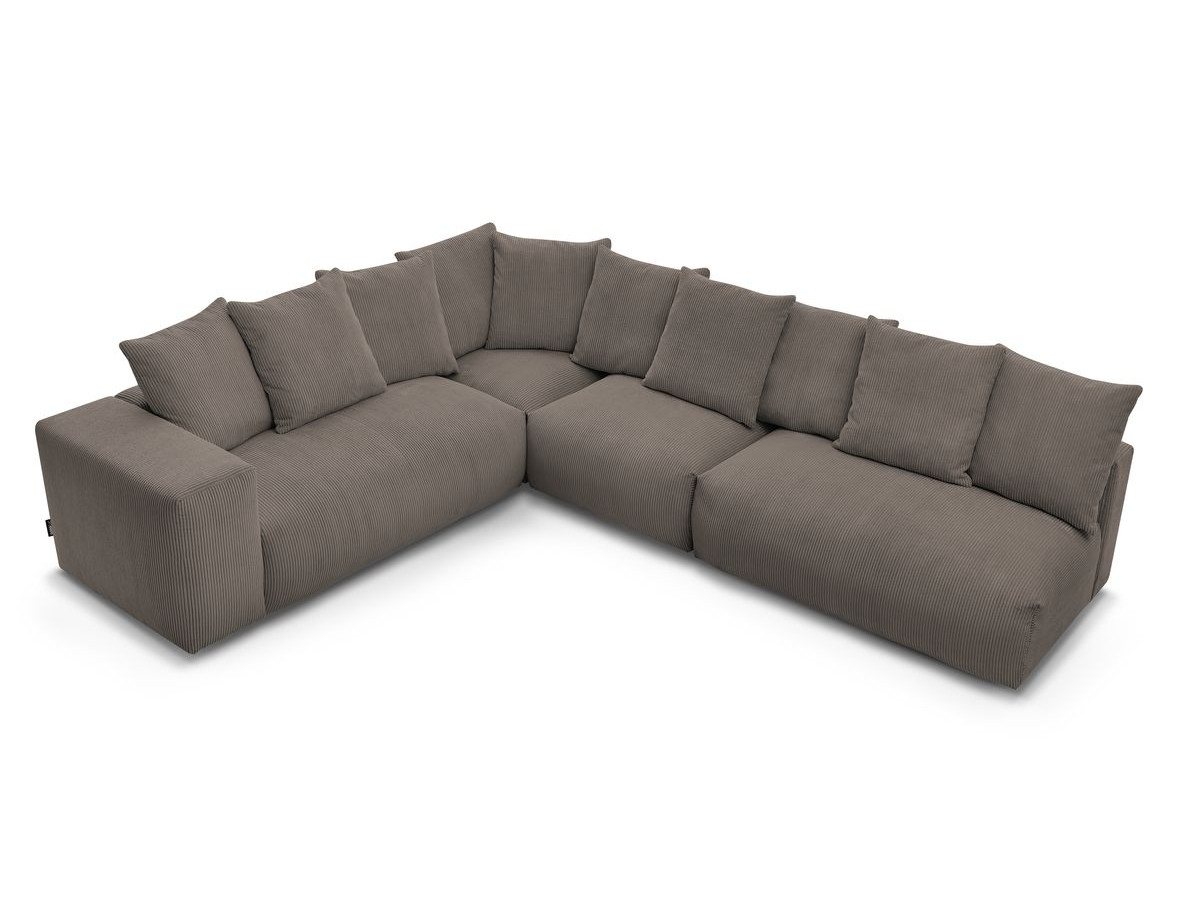 Canapé d'angle fixe modulable VOLTAIRE avec 2 chauffeuses 2 places, 1 angle et 1 chauffeuse 1 place