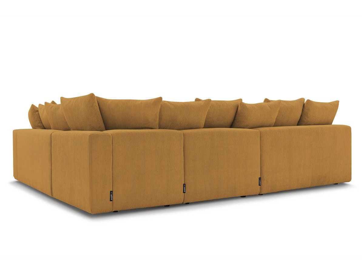 VOLTAIRE modulaire vaste hoekbank met 2 tweezitsfauteuils, 1 hoekbank, 1 enkele fauteuil en 1 poef