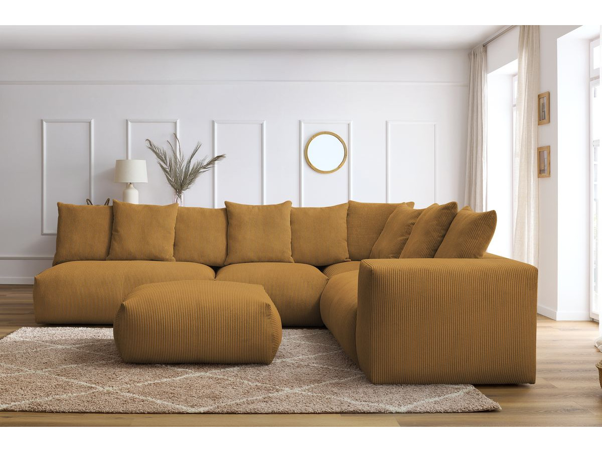 Canapé d'angle modulable VOLTAIRE jaune — vue 5