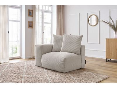 Chauffeuse 1 place avec accoudoir pour canapé modulable VOLTAIRE
