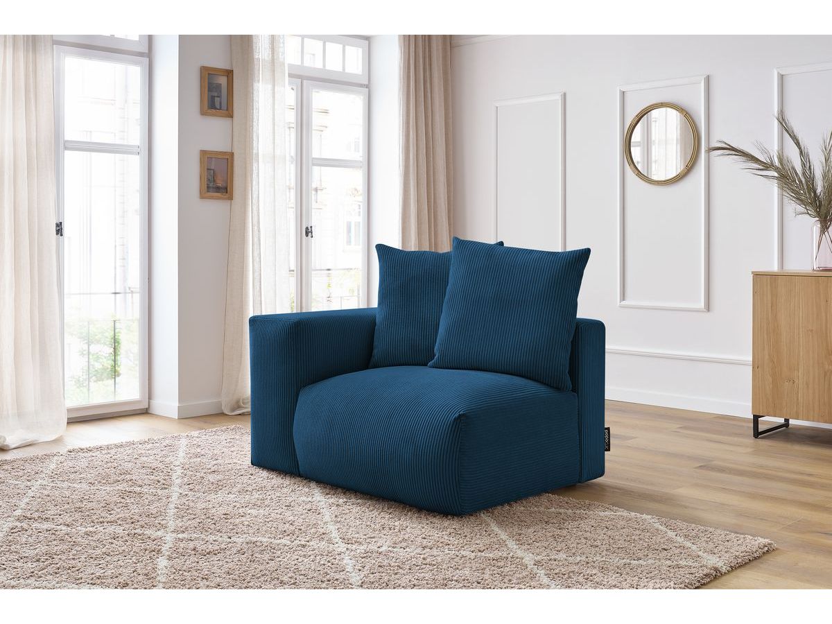 Chauffeuse 1 place avec accoudoir pour canapé modulable VOLTAIRE