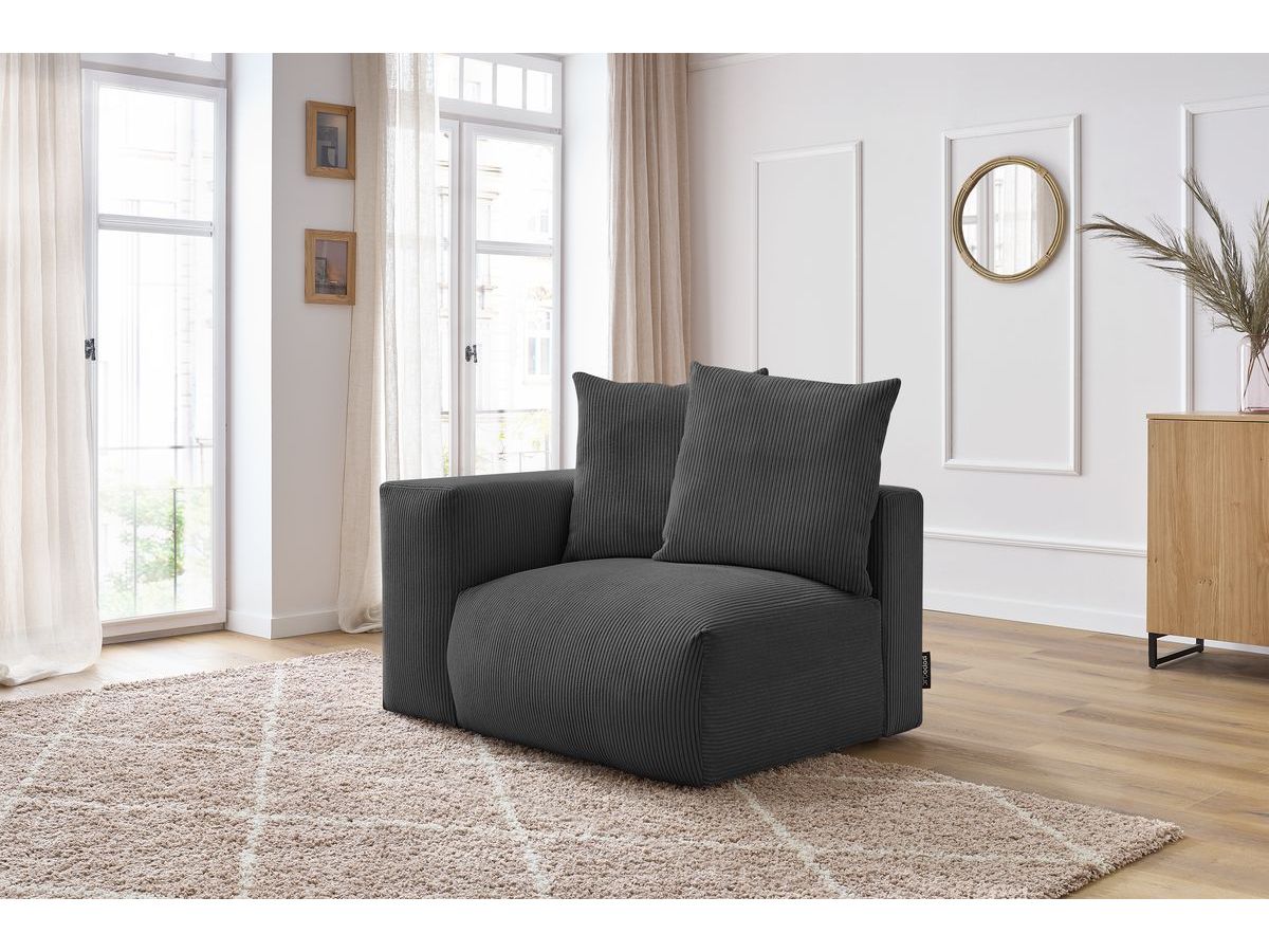 Chauffeuse 1 place avec accoudoir pour canapé modulable VOLTAIRE