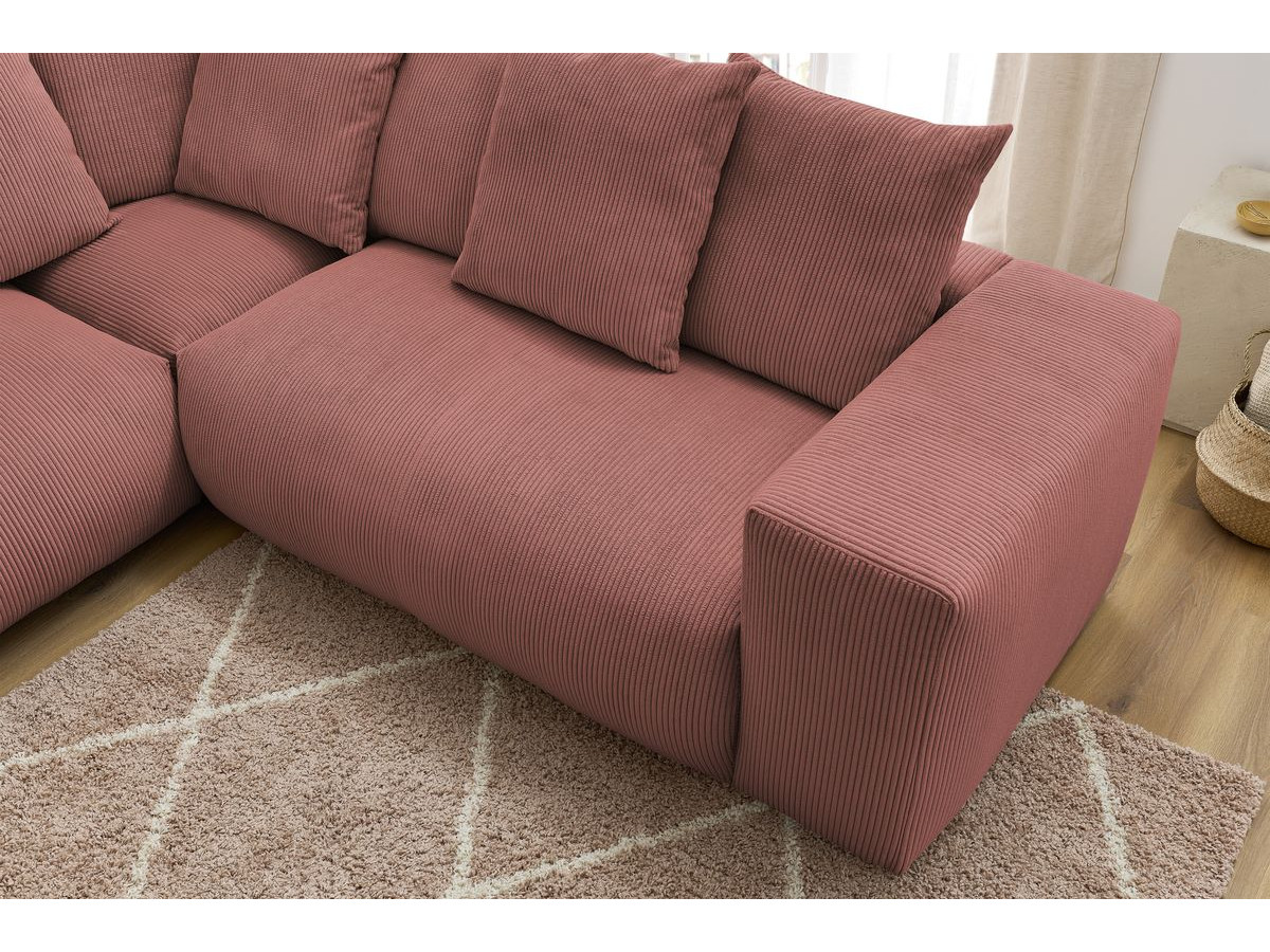 VOLTAIRE modulaire vaste hoekbank met 2 tweezitsfauteuils, 1 hoekbank, 1 enkele fauteuil en 1 poef