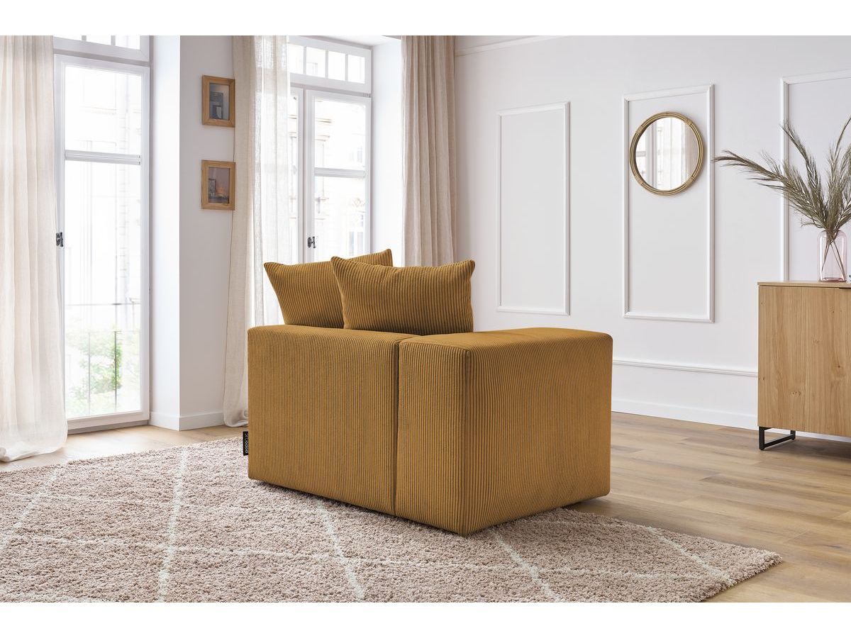 Chauffeuse 1 place avec accoudoir pour canapé modulable VOLTAIRE jaune — vue 5