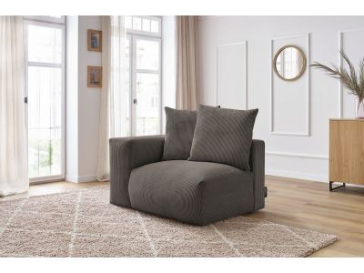 Chauffeuse 1 place avec accoudoir pour canapé modulable VOLTAIRE
