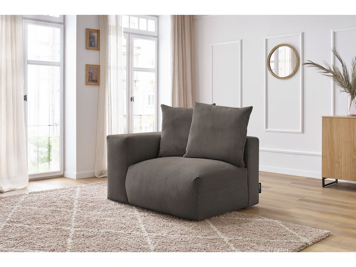 Chauffeuse 1 place avec accoudoir pour canapé modulable VOLTAIRE