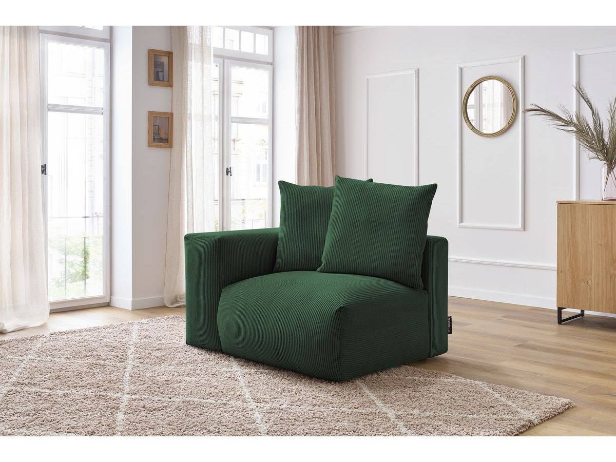 Chauffeuse 1 place avec accoudoir pour canapé modulable VOLTAIRE