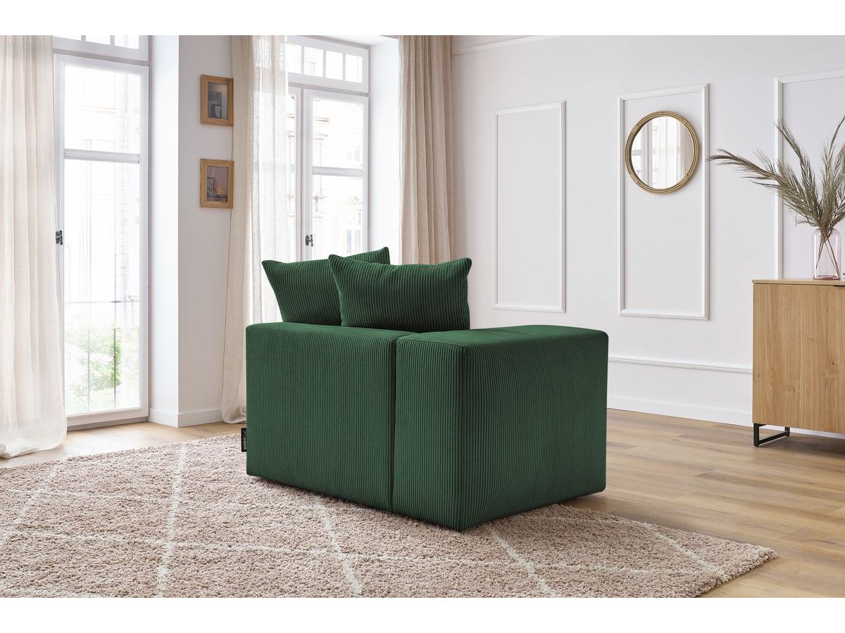 Chauffeuse 1 place avec accoudoir pour canapé modulable VOLTAIRE vert — vue 5