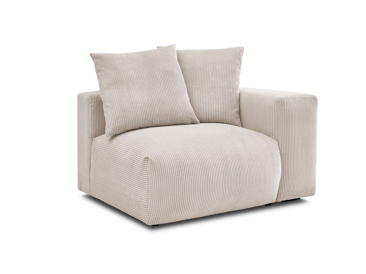 Chauffeuse 1 place avec accoudoir pour canapé modulable VOLTAIRE