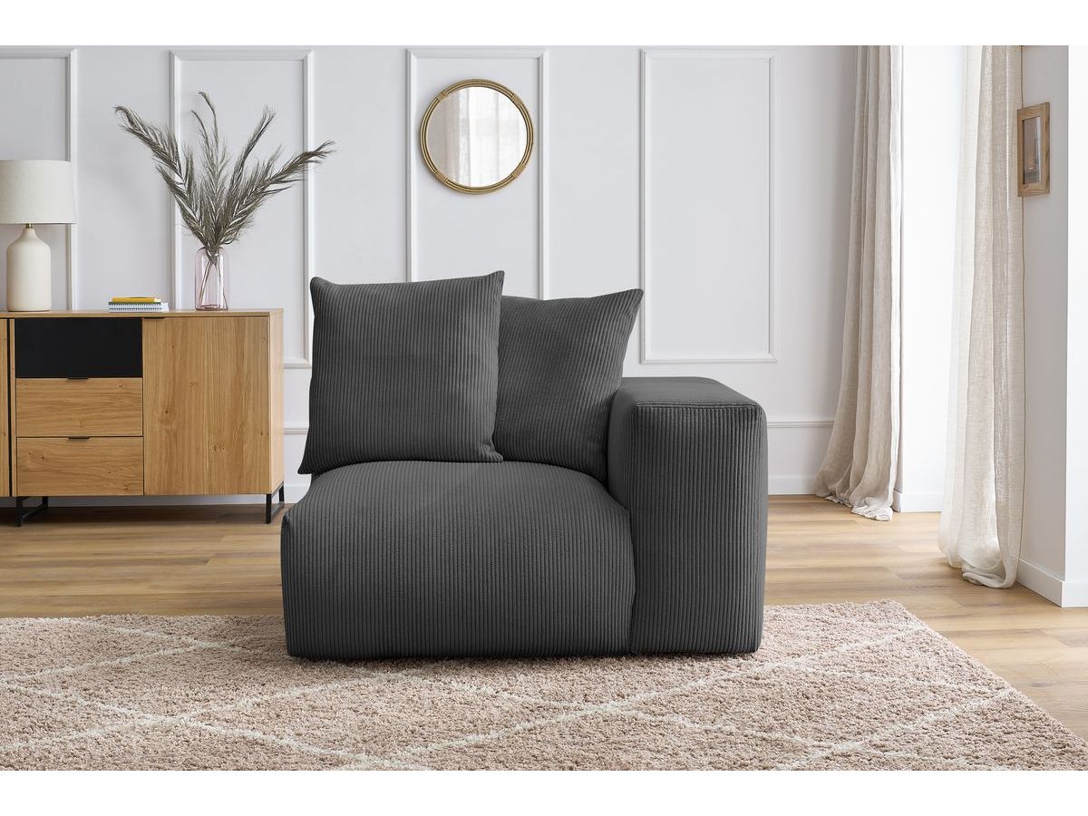 Chauffeuse 1 place avec accoudoir pour canapé modulable VOLTAIRE